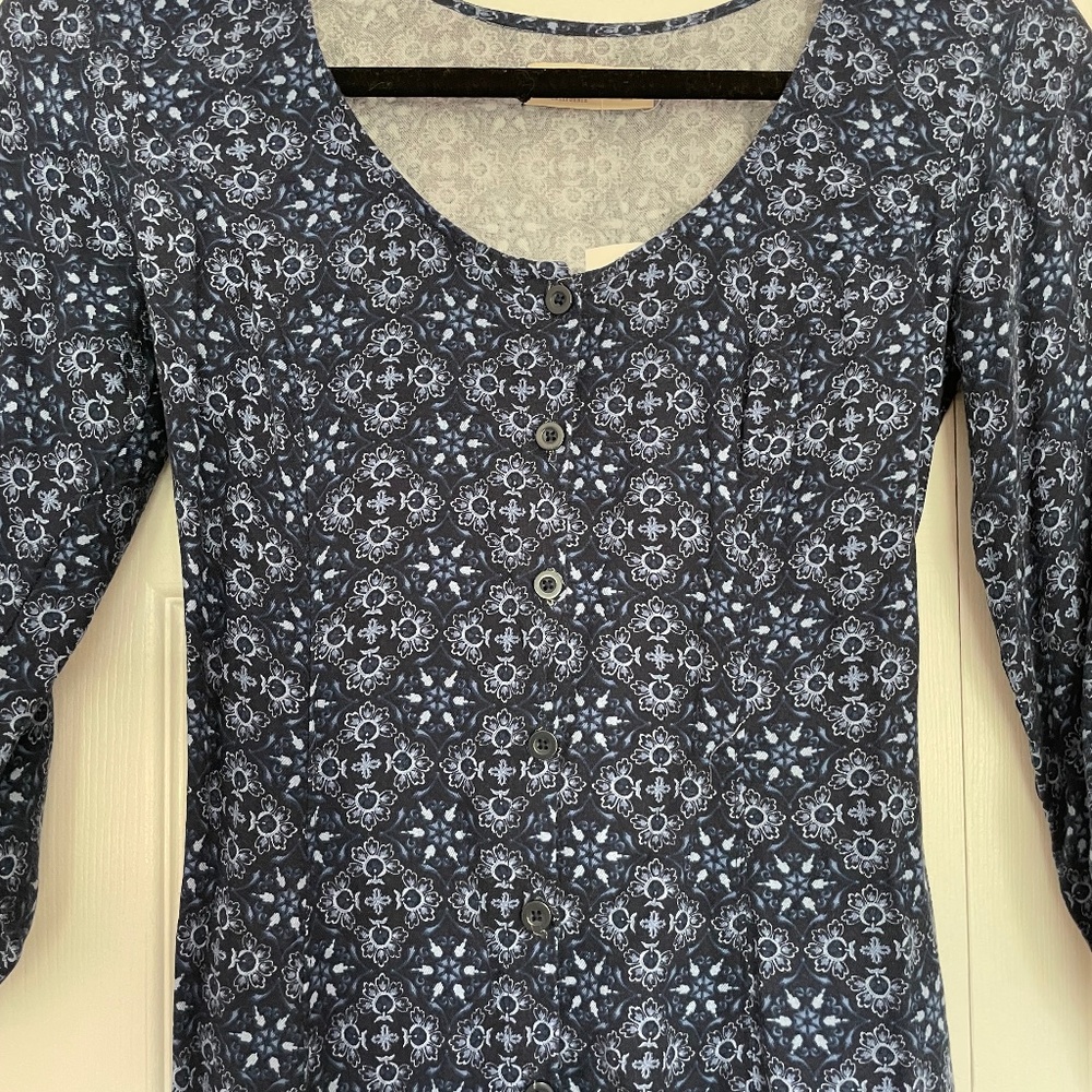 Small Hollister Blue Button Down Dress NWT